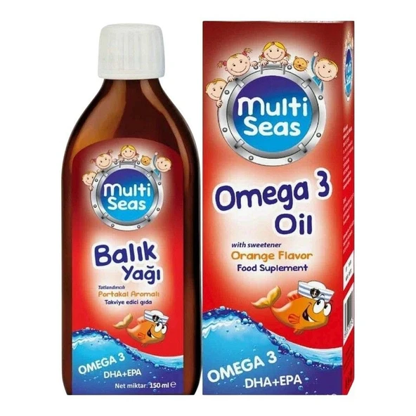 Miraderm Multi Seas Omega 3 Balık Yağı Şurubu 150ml ürün görseli