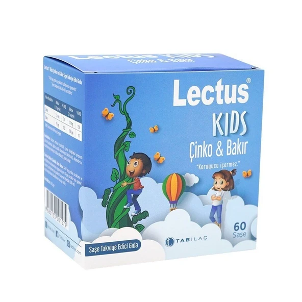 Lectus Kids Çinko ve Bakır Takviye Edici Gıda 60 Saşe ürün görseli