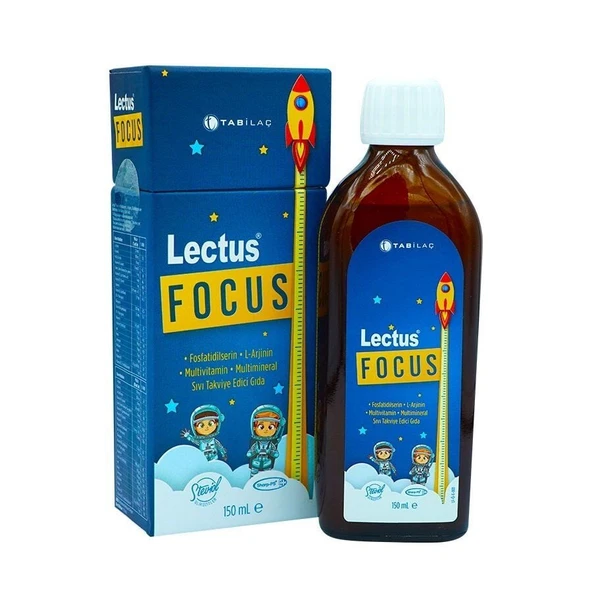 Lectus Focus Fosfatidilserin L-Arjinin Multivitamin Multimineral Sıvı Takviye Edici Gıda 150 ML ürün görseli