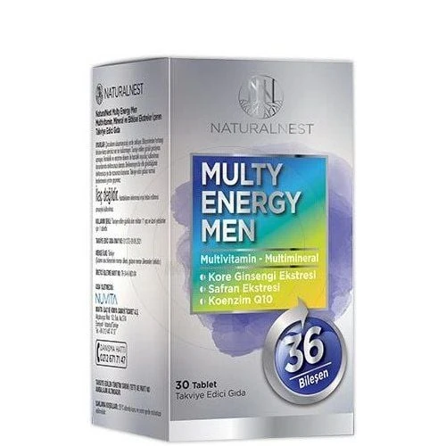 Naturalnest Multy Energy Men 30 Tablet ürün görseli