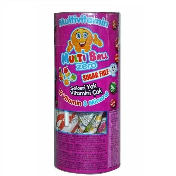 Multiball Multivitamin Zero Lolipop 15li ürün görseli