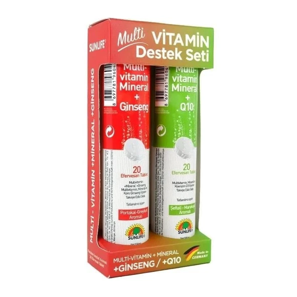 SunLife Multivitamin Destek Seti 20+20 Efervesan Tablet ürün görseli