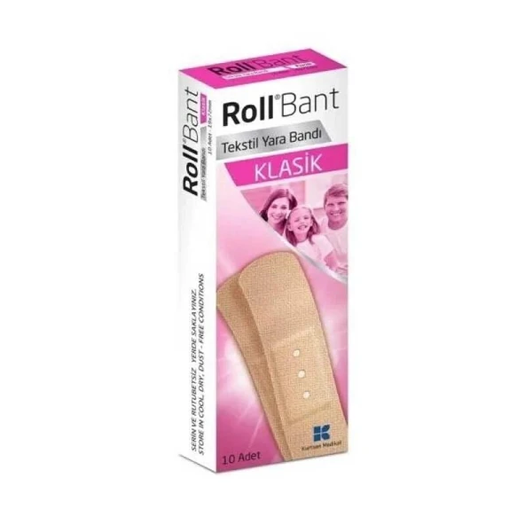 Roll Klasik Tekstil Yara Bandı 10lu - 1