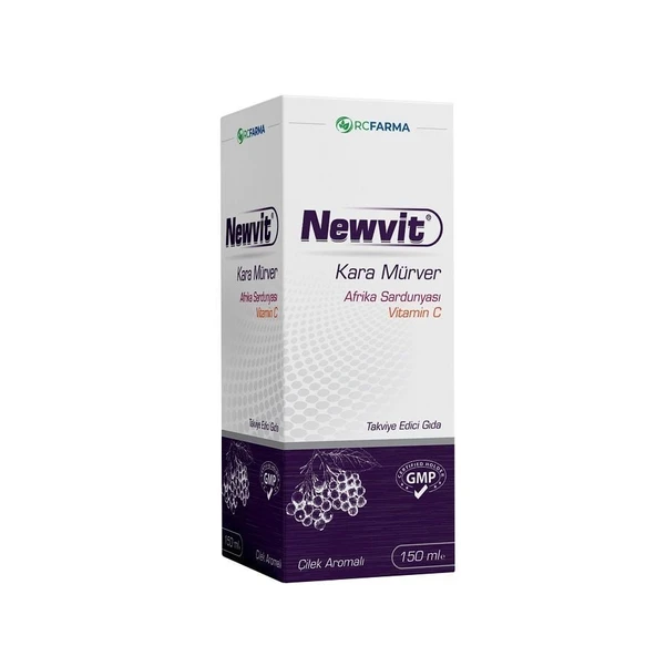 Newvit Kara Mürver Afrika Sardunyası ve Vitamin C İçeren Sıvı Gıda 150 ml - 1