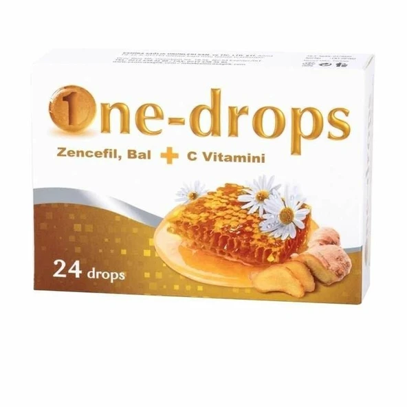 One-Drops Zencefil, Bal + C Vitamini 24 Drops ürün görseli