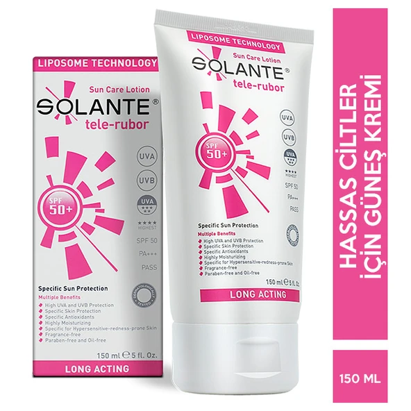 Solante Tele Rubor Spf 50 150 ML Güneş Kremi - 1