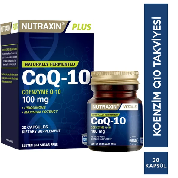 Nutraxin CoQ 10 30 Kapsül 100 Mg Koenzim Q10 Takviyesi ürün görseli