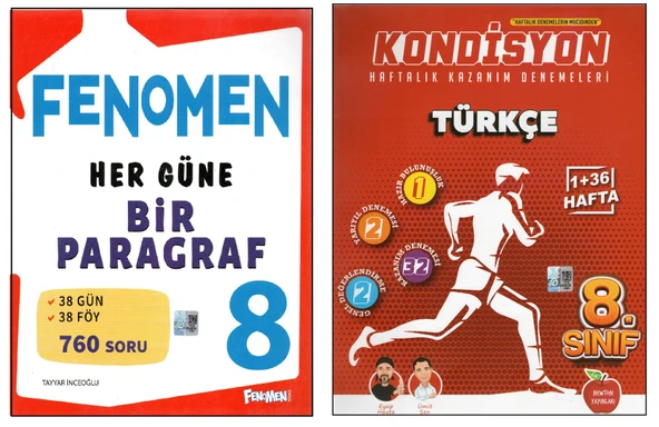 FENOMEN 8.SINIF HER GÜNE BİR PARAGRAF + NEWTON 8.SINIF KONDİSYON TÜRKÇE (2 KİTAP) ürün görseli
