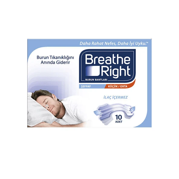 Breathe Right Burun Bandı - Küçük-Orta 10 Adet - Şeffaf ürün görseli