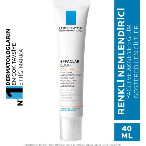 La Roche Posay Effaclar Duo + Unifiant Krem Medium 40 ml ürün görseli