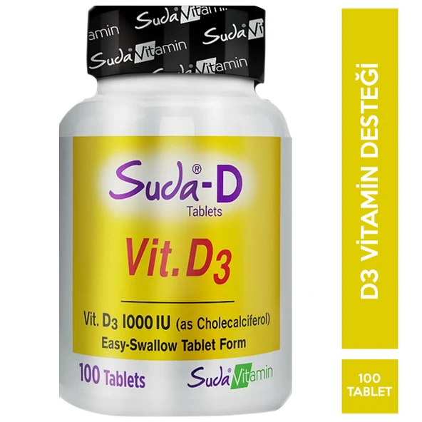 Suda Vitamin D3 1000 IU 100 Tablet ürün görseli