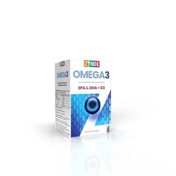 Zynde Omega-3 EPA+ DHA+ Vitamin D3 60 Yumuşak Kapsül ürün görseli