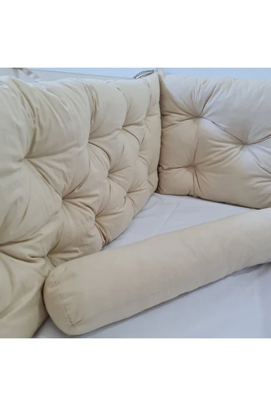 70x120 Beşik Kenar Koruma - 40cm Yükseklik - %100 Pamuk Kumaş - Antialerjik - Yıkanabilir - 2