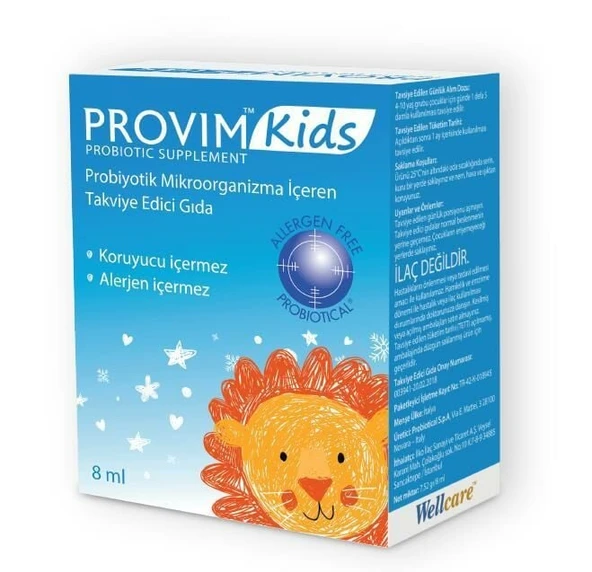 Wellcare Provim Kids Damla 8ml ürün görseli