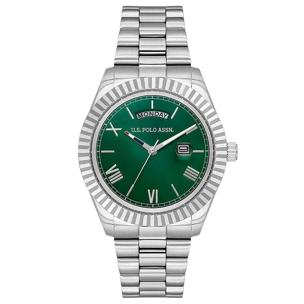 U.S. POLO ASSN. USPA1100-04 YEŞİL KADRAN ÇELİK ERKEK KOL SAATİ ürün görseli 1