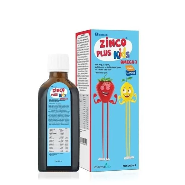 Zinco Plus KIDS Omega 3 Şurup 200ml ürün görseli