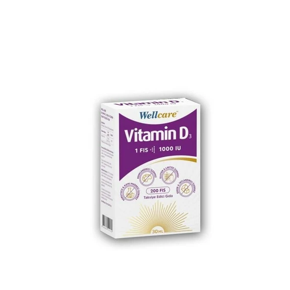 Wellcare Vitamin D3-1000 IU 30 ML Sprey ürün görseli