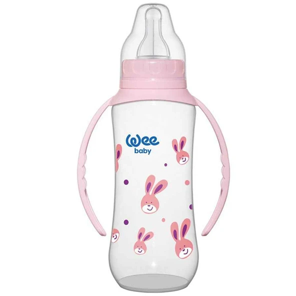 Wee Baby 745 PP Biberon Kulplu 270 ML - Pembe - 1