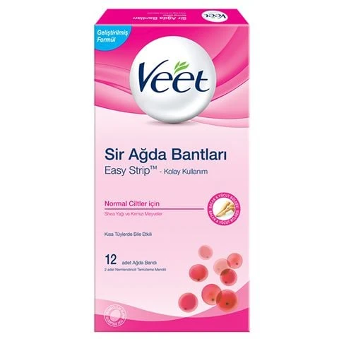 Veet EasyStrip Kullanıma Hazır Sir Ağda Bantları 12'li - Normal Citler ürün görseli