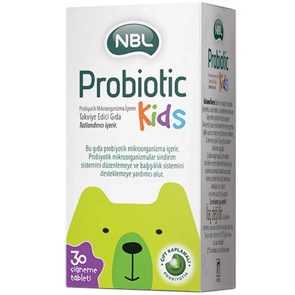 NBL Probiyotik Kids 30 Tablet Çocuklar İçin Probiyotik Takviyesi ürün görseli