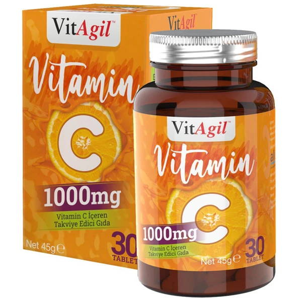 Allergo VitAgil Vitamin C 1000 mg 30 Tablet C Vitamini Takviyesi
