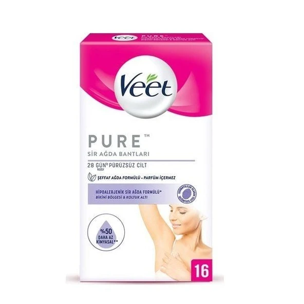 Veet Pure Bikini Ve Koltukaltı Ağda Bandı 16 Adet - 1