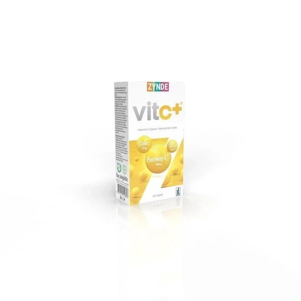 Zynde Vit C+ Vitamin C İçeren Takviye Edici Gıda 30 Tablet ürün görseli