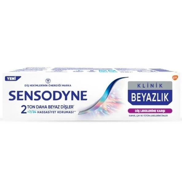 Sensodyne Klinik Beyazlık Diş Lekelerine Karşı Diş Macunu 75 ml ürün görseli