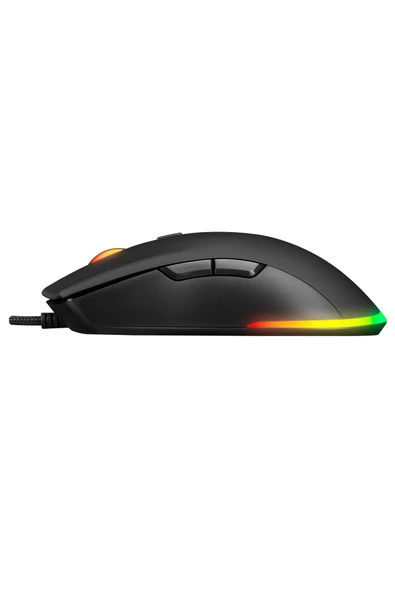 Everest SGM-L1 LUMOS Siyah 6400dpi RGB Ledli Makrolu Gaming Oyuncu Mouse - 4