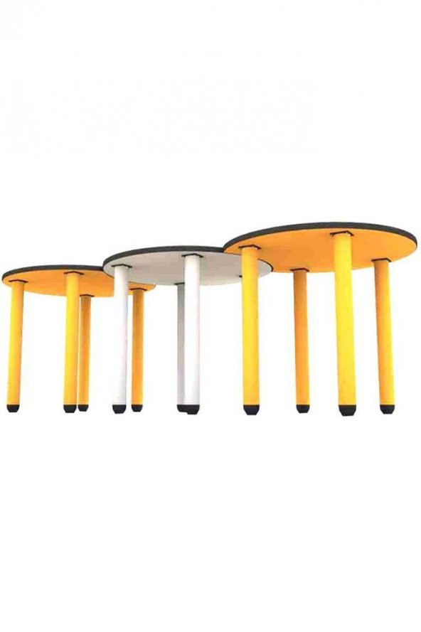 Üç Daire Çocuk odası Anaokulu Kreş Masa 90x240cm (Metal Ayaklı) - 4