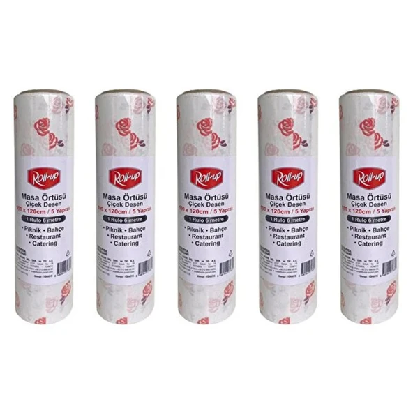 Floppy 24m Tek Kullanımlık Masa Örtüsü 16’lı Paket Rulo Tip Renkli Desenler - 3