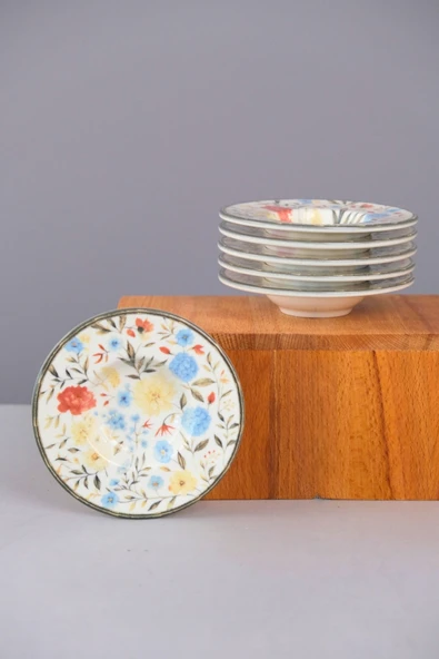 Tabak Evi Porselen Fiori Çay Tabağı Seti 12cm 6 Parça BNS6CTPRS1217 - 5