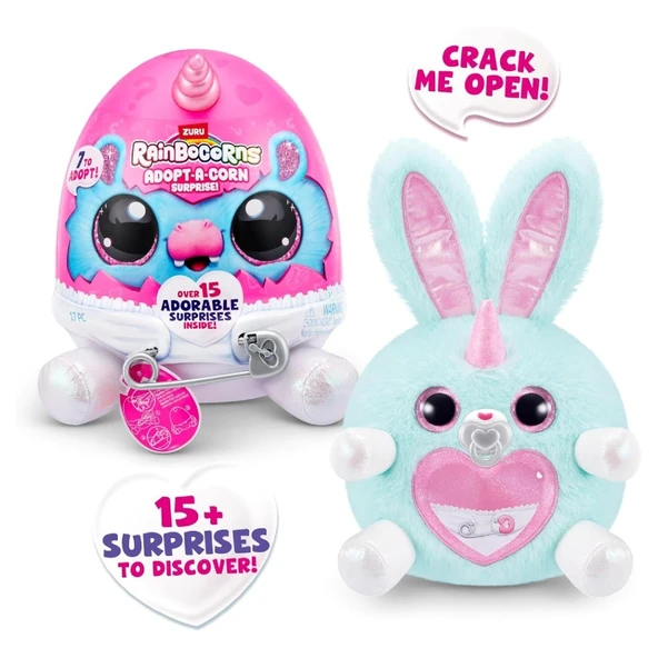 Rainbocorns Adaptacorn Sevimli Sürpriz Yavru Baby B | 3 Yaş ve Üzeri Kız Çocukları İçin 15+ Sürprizl - 4
