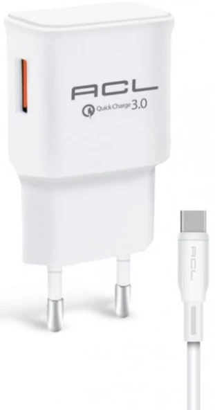 ACL   M4 3.1A 18 Watt 1xUSB-A Type-C Kablo  Seyahat Şarj - 3