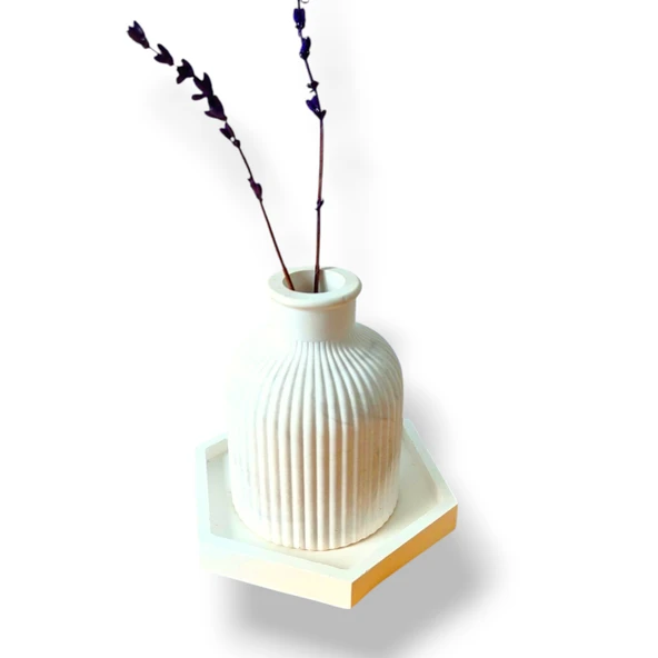 Dekoratif Vintage vazo ve Altıgen tepsi ürün görseli 1