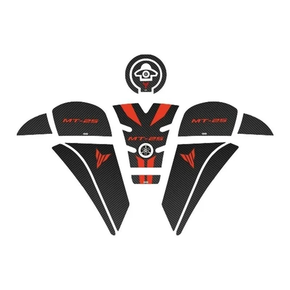 YAMAHA MT25 2020 - 2024 UYUMLU TANK PAD SET ürün görseli