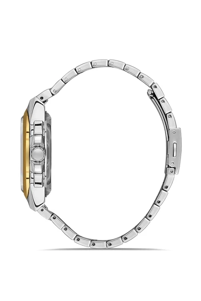 Ferro FM11505AWT-D6 Quartz Çelik Gri Yeşil Kadran 46 mm Erkek Kol Saati - 2