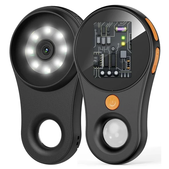 TechTic Dijital Mini El Mikroskobu 2İnç Ekran 1080 P 500X Video-Fotoğraf 8LED Tekstil Cilt Analizi - Resim 7