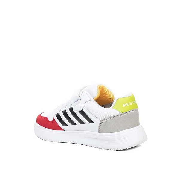 Moda Ayakkabı B-74 Beyaz Erkek Çocuk Rahat Spor Ayakkabı - 4