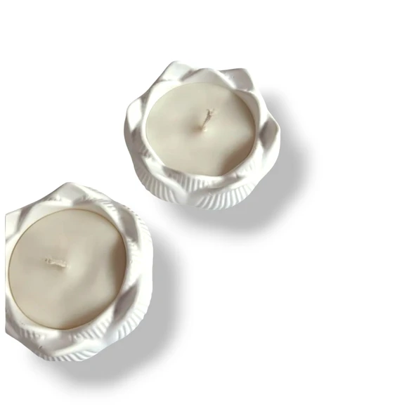 2 Adet Lotus kokulu Mum ürün görseli 1