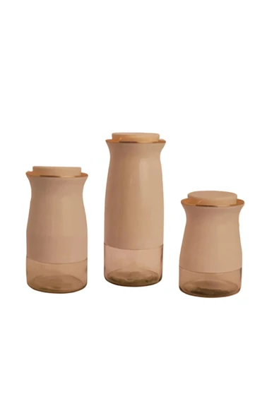 Perotti Caprice 3'lü Kavanoz Set Beyaz ürün görseli 1