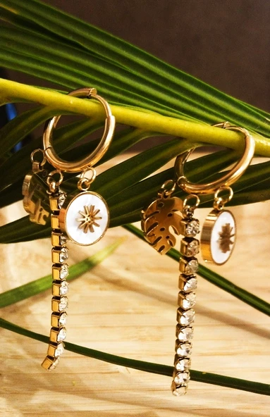 Monalisa Home  Lüks  Figürlü Gösterişli Sallantılı Küpe ürün görseli 1