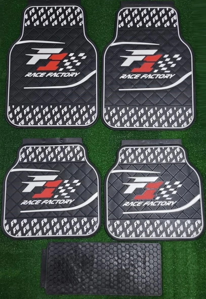 Üniversal F1 Latex Kauçuk-5 parça-Paspas-Kaydırmaz Taban-1.Sınıf İthal Ürün