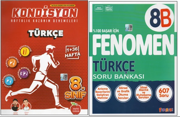 NEWTON 8.SINIF KONDİSYON TÜRKÇE+FENOMEN 8B TÜRKÇE (2 kitap) ürün görseli