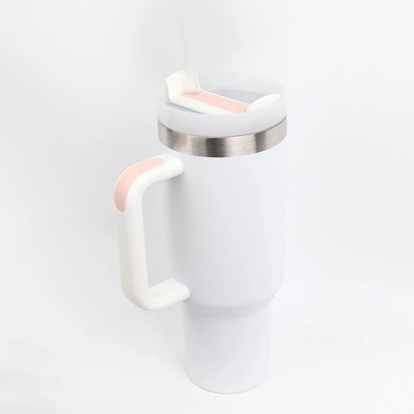 Igloo Stadler Çelik Thermo-Mug 1.2 Litre Beyaz-Pembe 12Saat Sıcak/18Saat Soğuk Saklama - 3