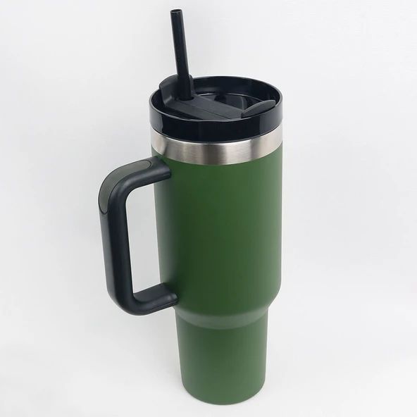 Igloo Stadler Çelik Thermo-Mug 1.2 Litre Haki-Siyah 12Saat Sıcak/18Saat Soğuk Saklama - 3