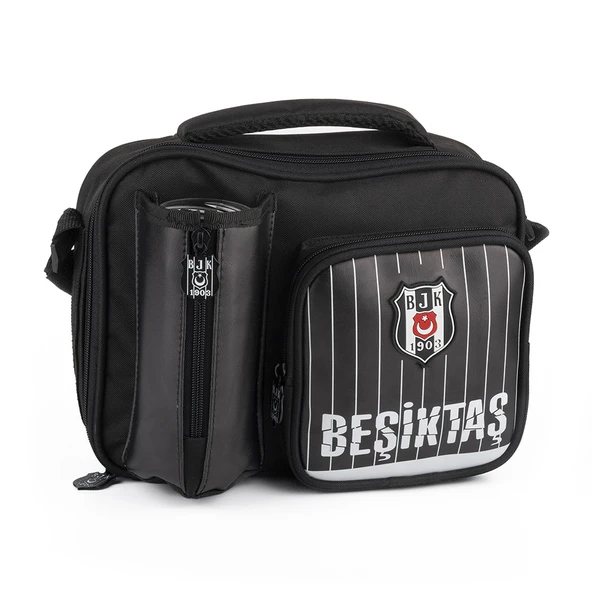 Beşiktaş Lisanslı Logolu Çubuklu Beslenme Çantası (25354) - 2