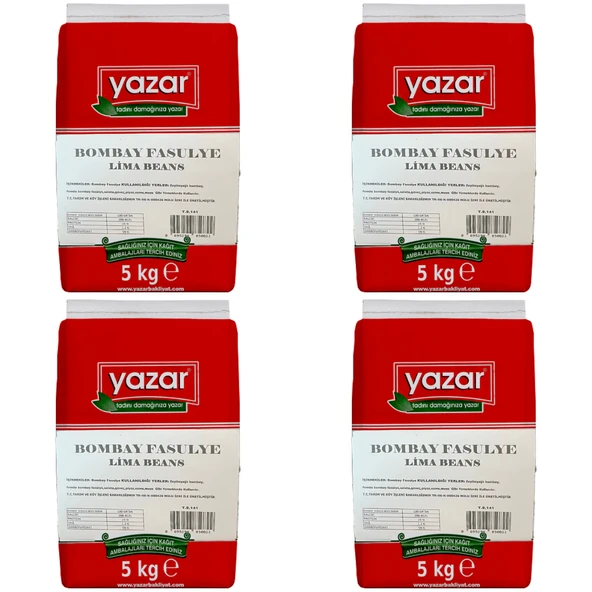 Yazar Bombay Fasulye 5 Kg x 4 Paket - Resim 2