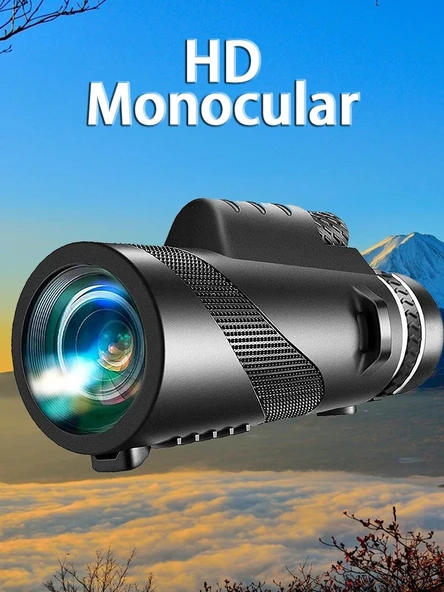 TechTic 80x100 Taşınabilir Monoküler Dürbün Teleskop Uzun Menzilli Tek Göz Dürbün Avcılık Spor Kamp - 4