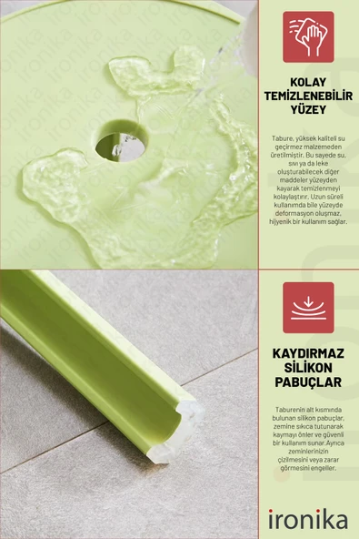 Kaymaz Ayaklı Dekoratif İç İçe Geçebilen Plastik Tabure Mutfak Bahçe Taburesi 6 Adet Turuncu Beyaz - 4